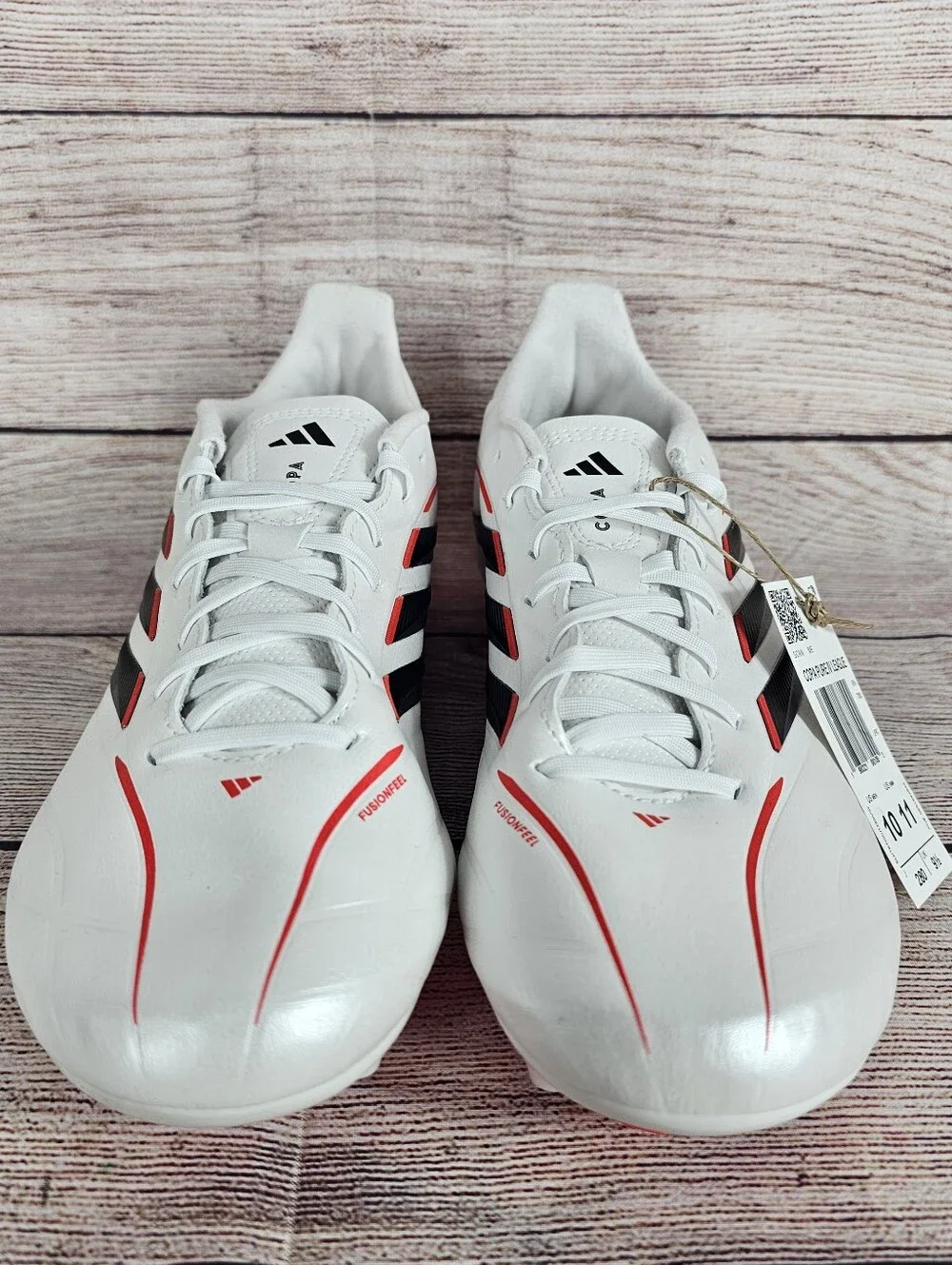 ADIDAS COPA PURE IV League Men White Lucid Red Soccer Cleats JQ0484 Size 10 NWOB